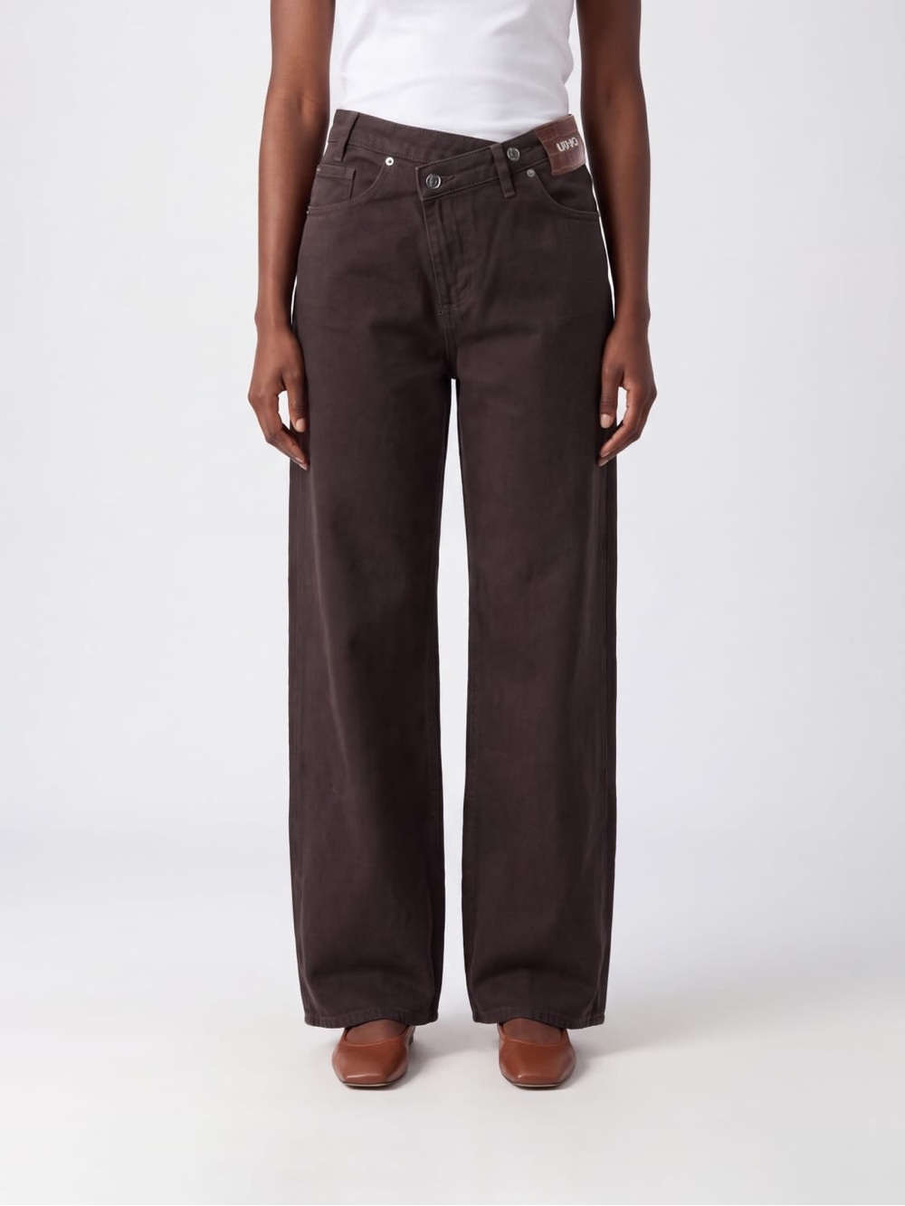 Liu Jo Wide-Leg Jeans in Dark Brown